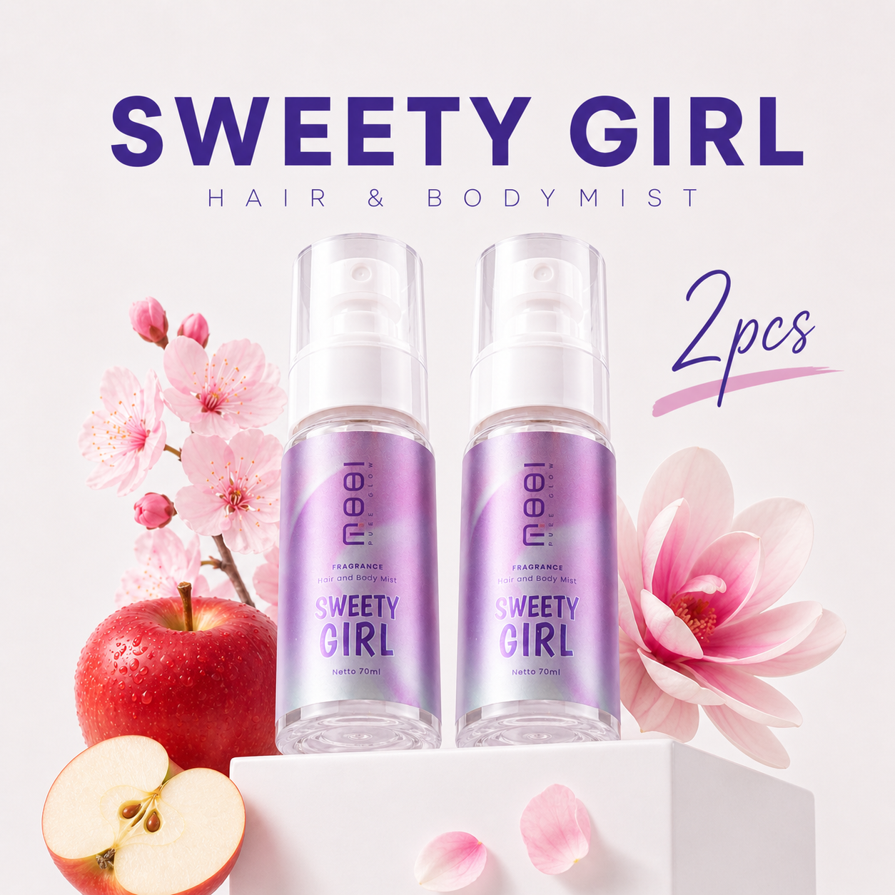 2 PCS - MOOI Hair & Body Mist Sweety Girl